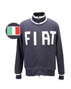 Men's Italian Full Zip Applique Sweatshirt